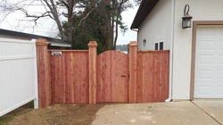 cedar custom fence and gate